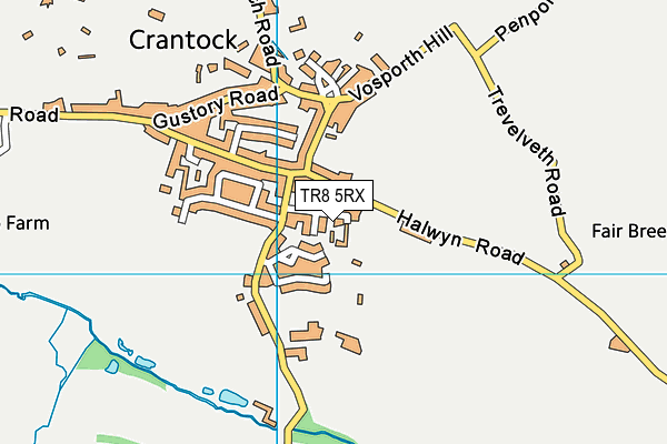 TR8 5RX map - OS VectorMap District (Ordnance Survey)