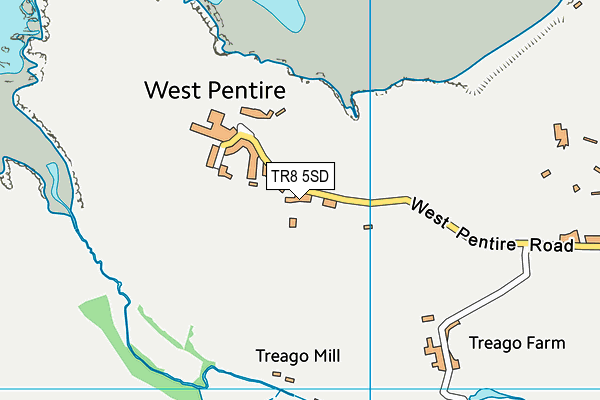 TR8 5SD map - OS VectorMap District (Ordnance Survey)