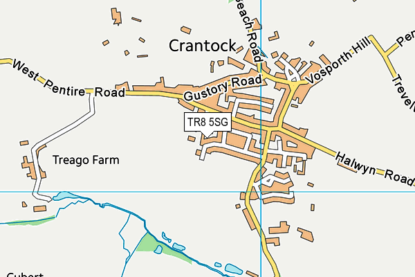 TR8 5SG map - OS VectorMap District (Ordnance Survey)