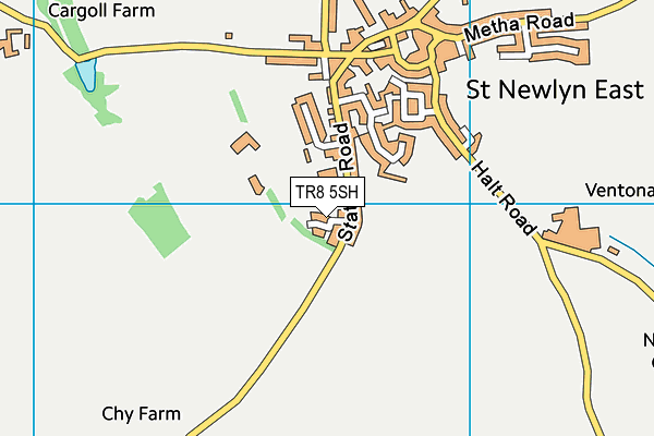 TR8 5SH map - OS VectorMap District (Ordnance Survey)