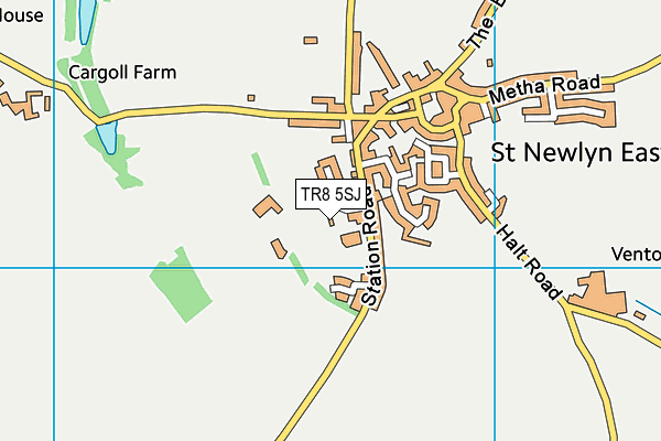 TR8 5SJ map - OS VectorMap District (Ordnance Survey)