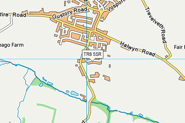TR8 5SR map - OS VectorMap District (Ordnance Survey)