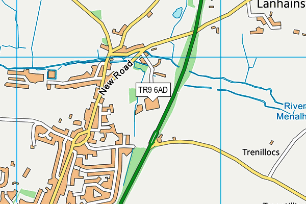 TR9 6AD map - OS VectorMap District (Ordnance Survey)