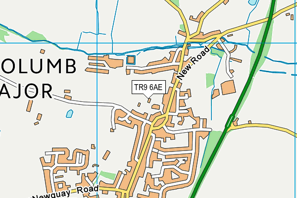 TR9 6AE map - OS VectorMap District (Ordnance Survey)