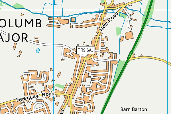 TR9 6AJ map - OS VectorMap District (Ordnance Survey)
