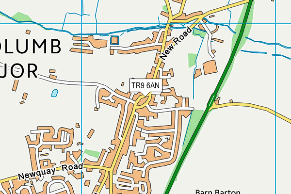TR9 6AN map - OS VectorMap District (Ordnance Survey)