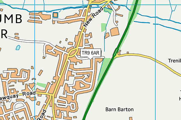 TR9 6AR map - OS VectorMap District (Ordnance Survey)