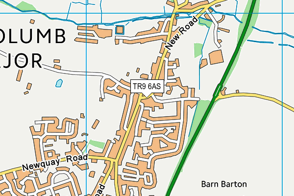 TR9 6AS map - OS VectorMap District (Ordnance Survey)
