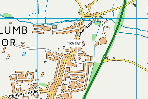 TR9 6AT map - OS VectorMap District (Ordnance Survey)