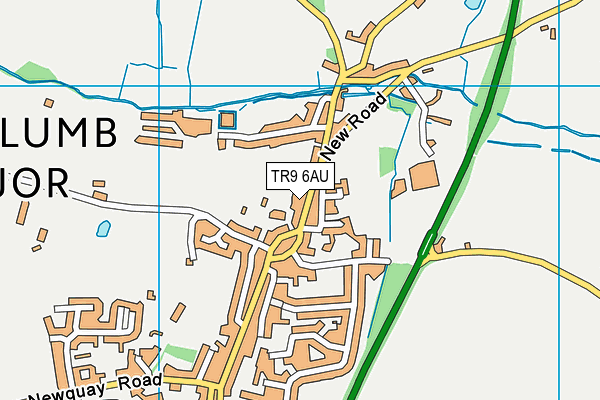 TR9 6AU map - OS VectorMap District (Ordnance Survey)