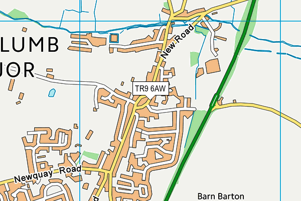 TR9 6AW map - OS VectorMap District (Ordnance Survey)