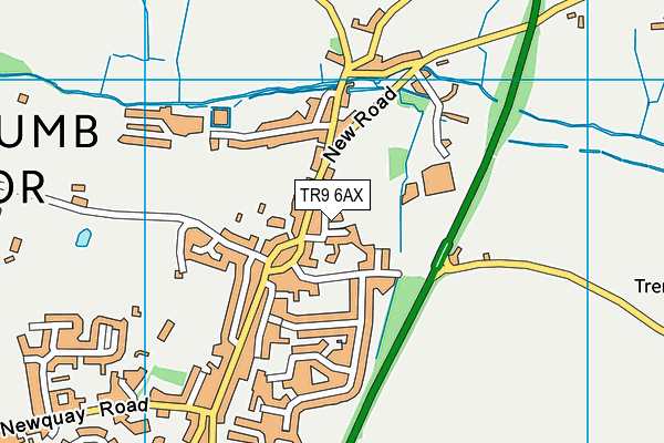 TR9 6AX map - OS VectorMap District (Ordnance Survey)