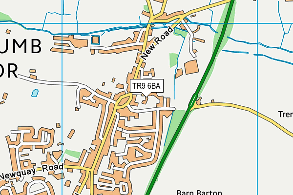 TR9 6BA map - OS VectorMap District (Ordnance Survey)