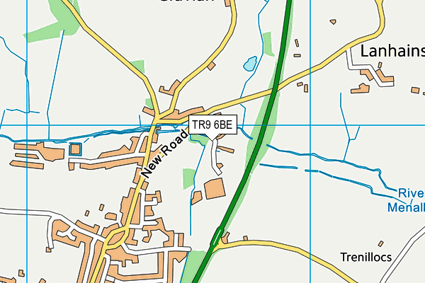 TR9 6BE map - OS VectorMap District (Ordnance Survey)