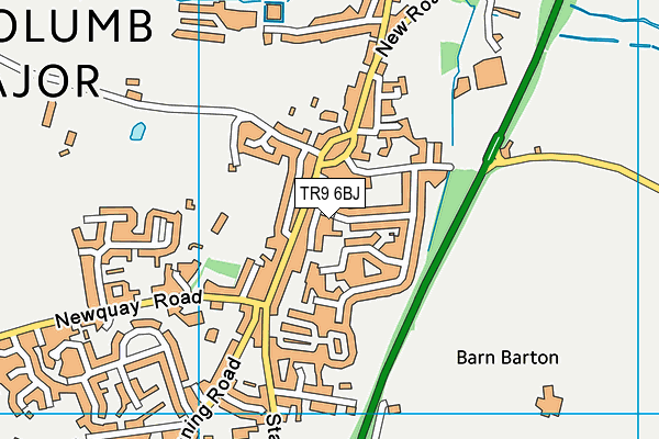 TR9 6BJ map - OS VectorMap District (Ordnance Survey)