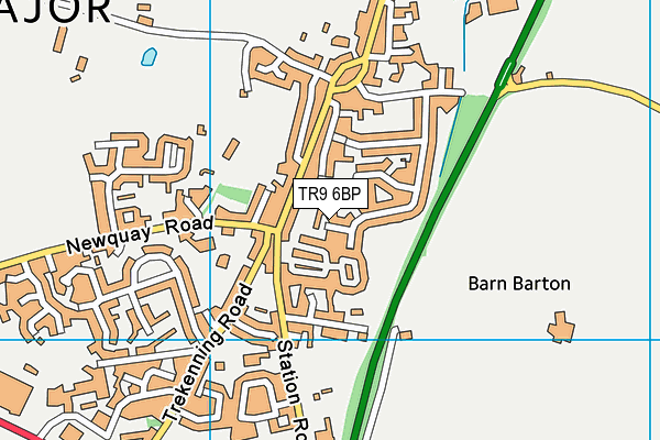 TR9 6BP map - OS VectorMap District (Ordnance Survey)