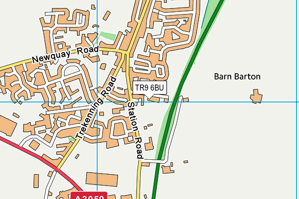 TR9 6BU map - OS VectorMap District (Ordnance Survey)