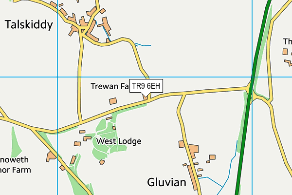 TR9 6EH map - OS VectorMap District (Ordnance Survey)