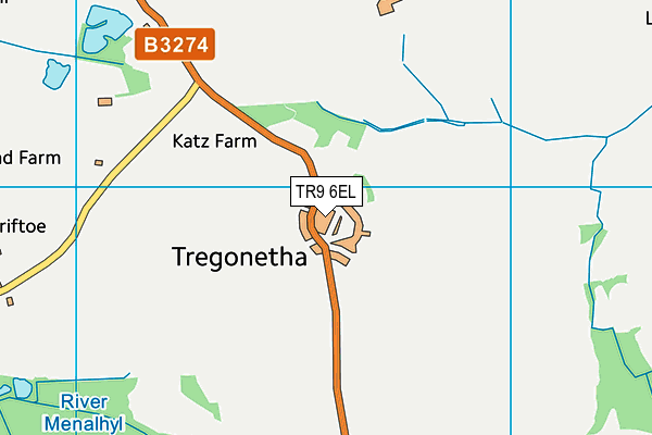 TR9 6EL map - OS VectorMap District (Ordnance Survey)