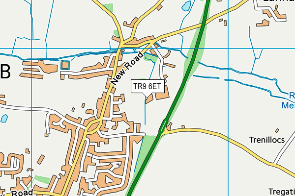 TR9 6ET map - OS VectorMap District (Ordnance Survey)