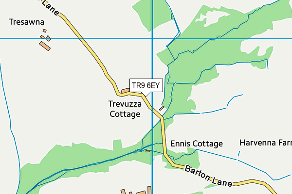 TR9 6EY map - OS VectorMap District (Ordnance Survey)