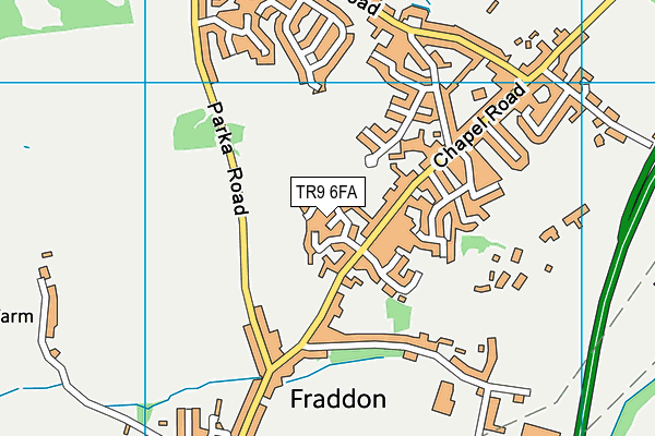 TR9 6FA map - OS VectorMap District (Ordnance Survey)