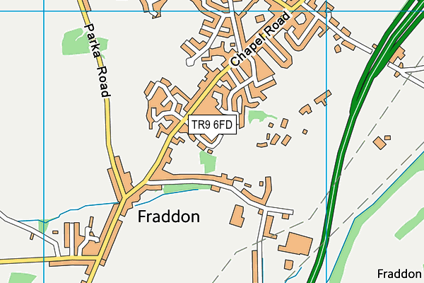 TR9 6FD map - OS VectorMap District (Ordnance Survey)