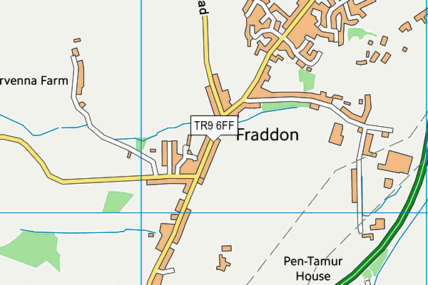 TR9 6FF map - OS VectorMap District (Ordnance Survey)
