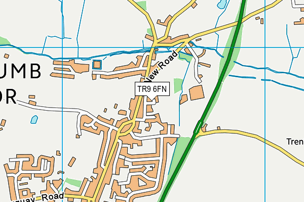TR9 6FN map - OS VectorMap District (Ordnance Survey)