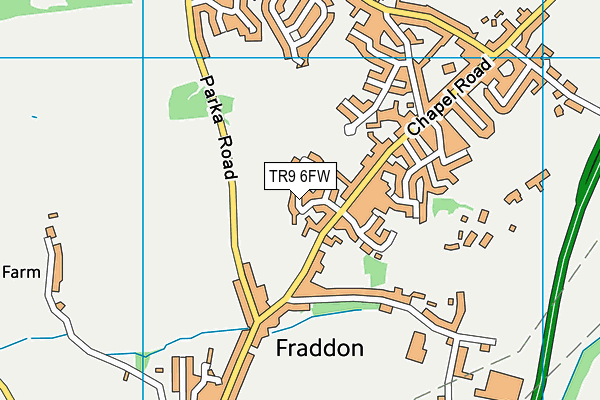TR9 6FW map - OS VectorMap District (Ordnance Survey)