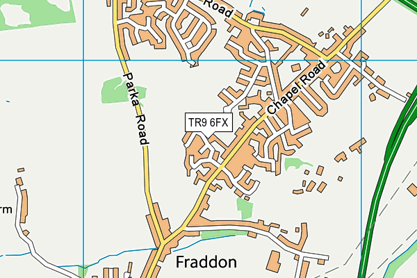 TR9 6FX map - OS VectorMap District (Ordnance Survey)