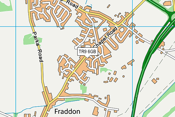 TR9 6GB map - OS VectorMap District (Ordnance Survey)