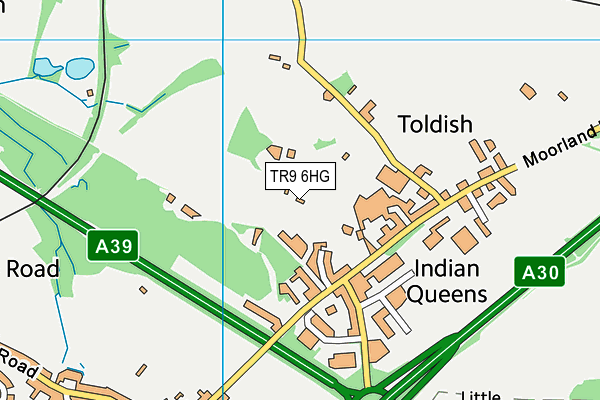 TR9 6HG map - OS VectorMap District (Ordnance Survey)