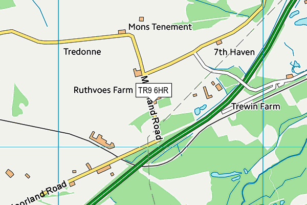 TR9 6HR map - OS VectorMap District (Ordnance Survey)