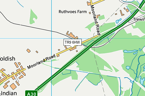 TR9 6HW map - OS VectorMap District (Ordnance Survey)