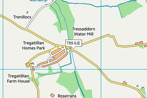 TR9 6JE map - OS VectorMap District (Ordnance Survey)