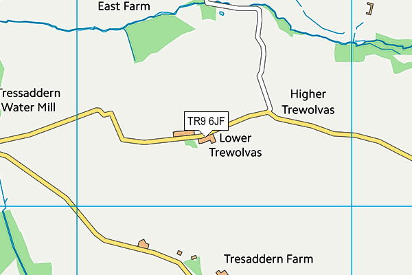 TR9 6JF map - OS VectorMap District (Ordnance Survey)