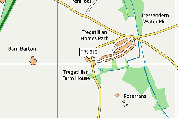 TR9 6JG map - OS VectorMap District (Ordnance Survey)