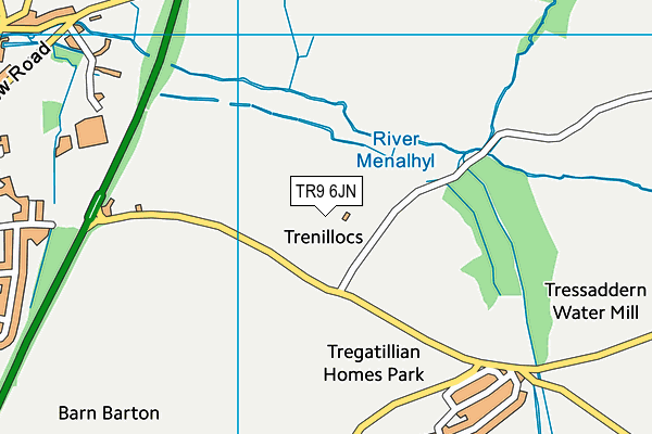 TR9 6JN map - OS VectorMap District (Ordnance Survey)