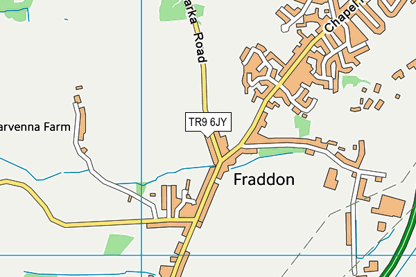 TR9 6JY map - OS VectorMap District (Ordnance Survey)