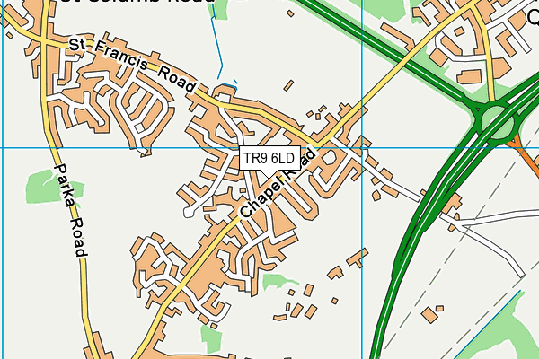 TR9 6LD map - OS VectorMap District (Ordnance Survey)