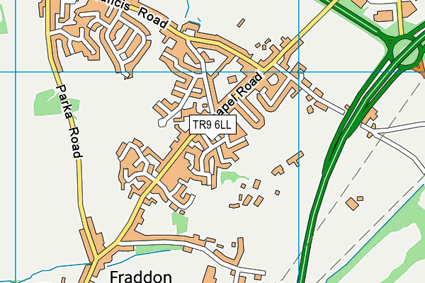 TR9 6LL map - OS VectorMap District (Ordnance Survey)
