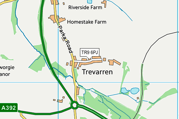 TR9 6PJ map - OS VectorMap District (Ordnance Survey)
