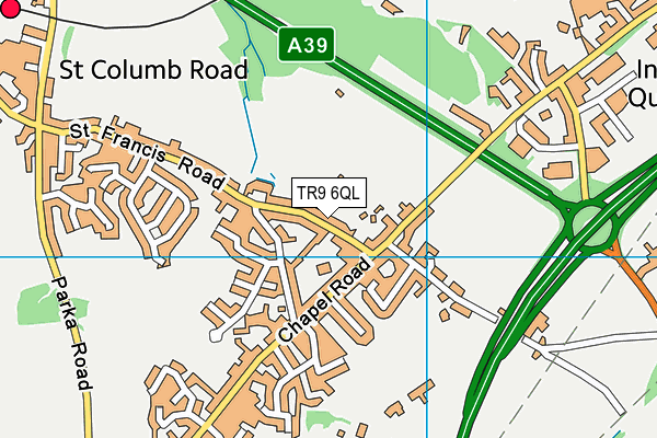 TR9 6QL map - OS VectorMap District (Ordnance Survey)