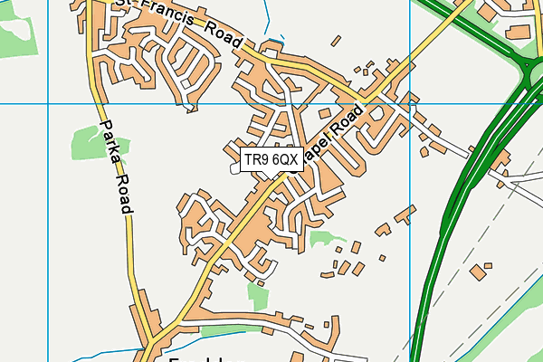TR9 6QX map - OS VectorMap District (Ordnance Survey)