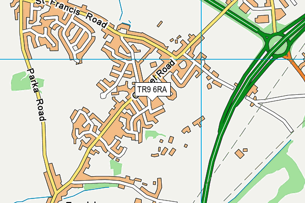 TR9 6RA map - OS VectorMap District (Ordnance Survey)
