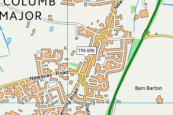 TR9 6RE map - OS VectorMap District (Ordnance Survey)