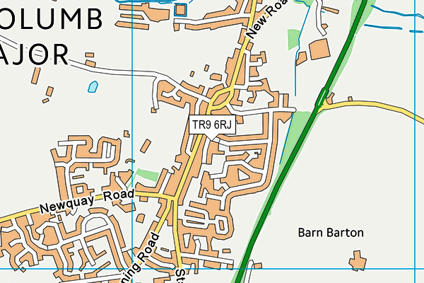 TR9 6RJ map - OS VectorMap District (Ordnance Survey)