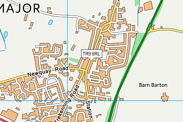 TR9 6RL map - OS VectorMap District (Ordnance Survey)
