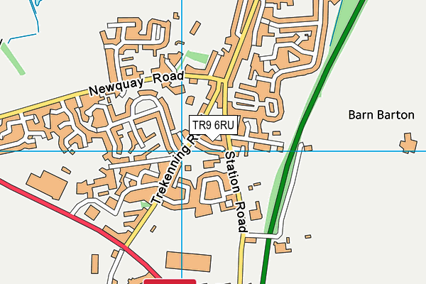 TR9 6RU map - OS VectorMap District (Ordnance Survey)
